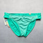 Hobie Green Bead Embroidered Floral Swim Beach Flirty Boho Bikini Bottom Large