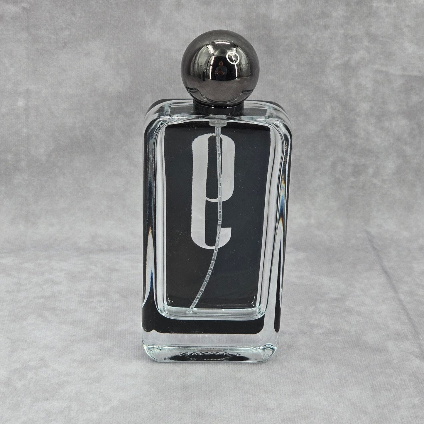 Afnan 9PM 3.4 FL Oz 100 ML Black Gray Clear Empty Collector Glass Bottle Only