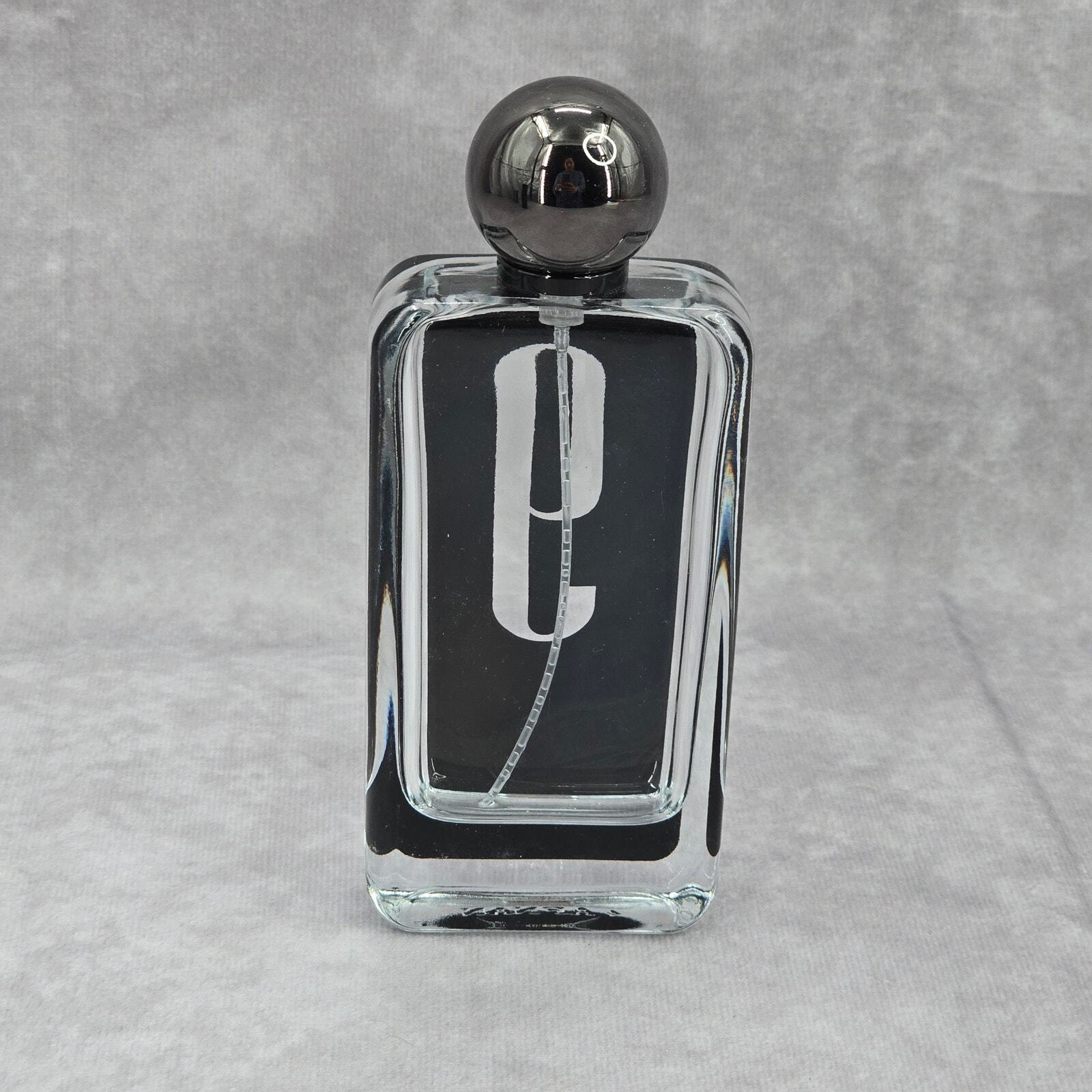 Afnan 9PM 3.4 FL Oz 100 ML Black Gray Clear Empty Collector Glass Bottle Only