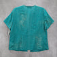 Another Thyme Green Glitter Sparkly Coverup Blouse Party Glam VTG Top Medium 10