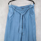 Zac & Rachel Blue Wide Leg Pants Belted Soft Boho Comfy Minimalist L Large