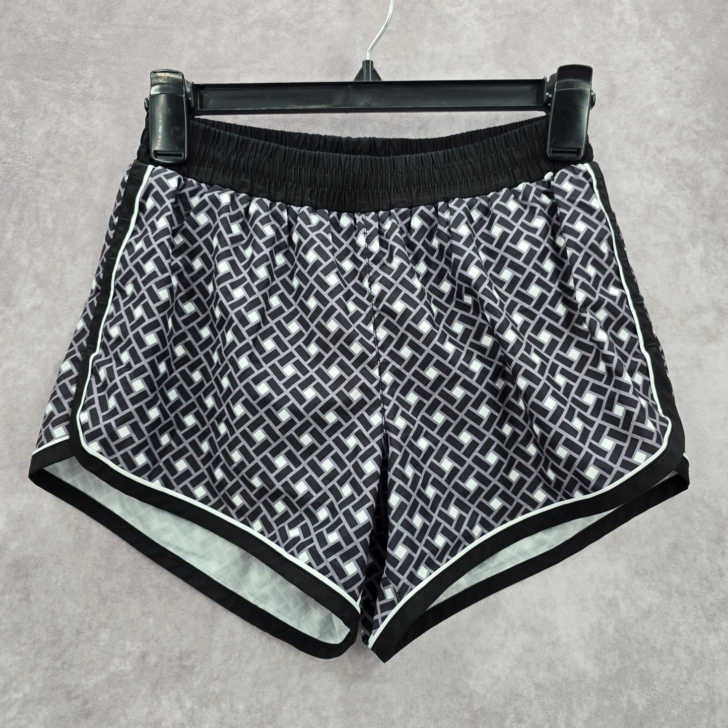 Be Inspired Black White Active Running Jogging Yoga Shorts Extra Small XS