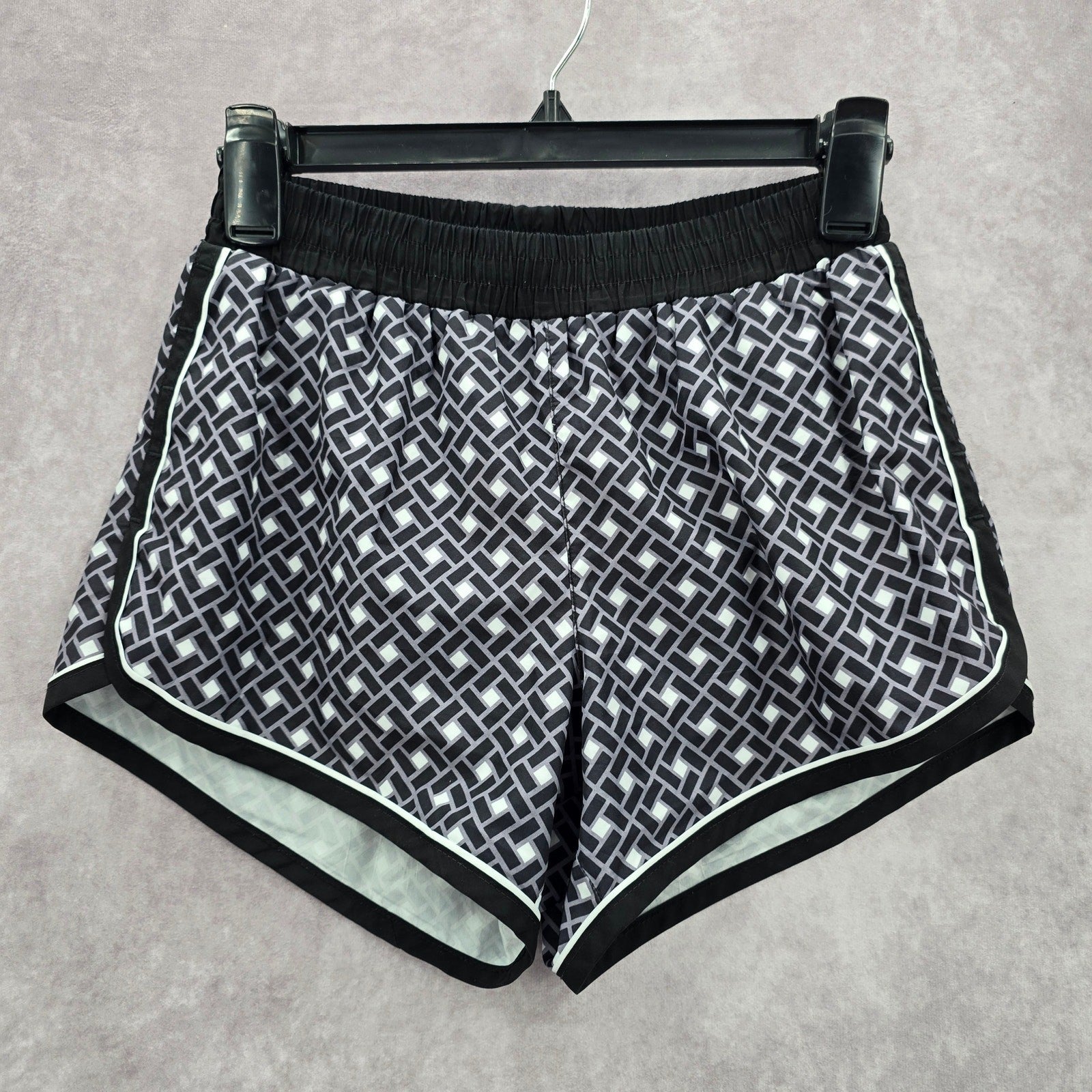 Be Inspired Black White Active Running Jogging Yoga Shorts Extra Small XS