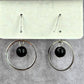 Silver Circle Black Bead Drop Dangle Hook Fashion Jewelry Earrings NWT JB2-46