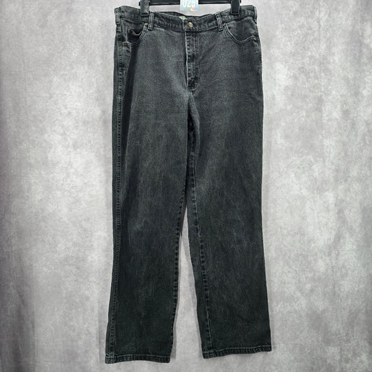 Lee Relaxed Straight Leg Gray Black Denim Pants Jeans 16M