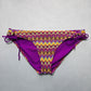 Old Navy Purple Chevron Tie Swim Beach Cheeky Flirty Boho Bikini Bottom L Large