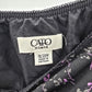 Cato Black Floral Midi Flare Y2K Cottagecore Flirty Skirt Bottom Plus 18/20W