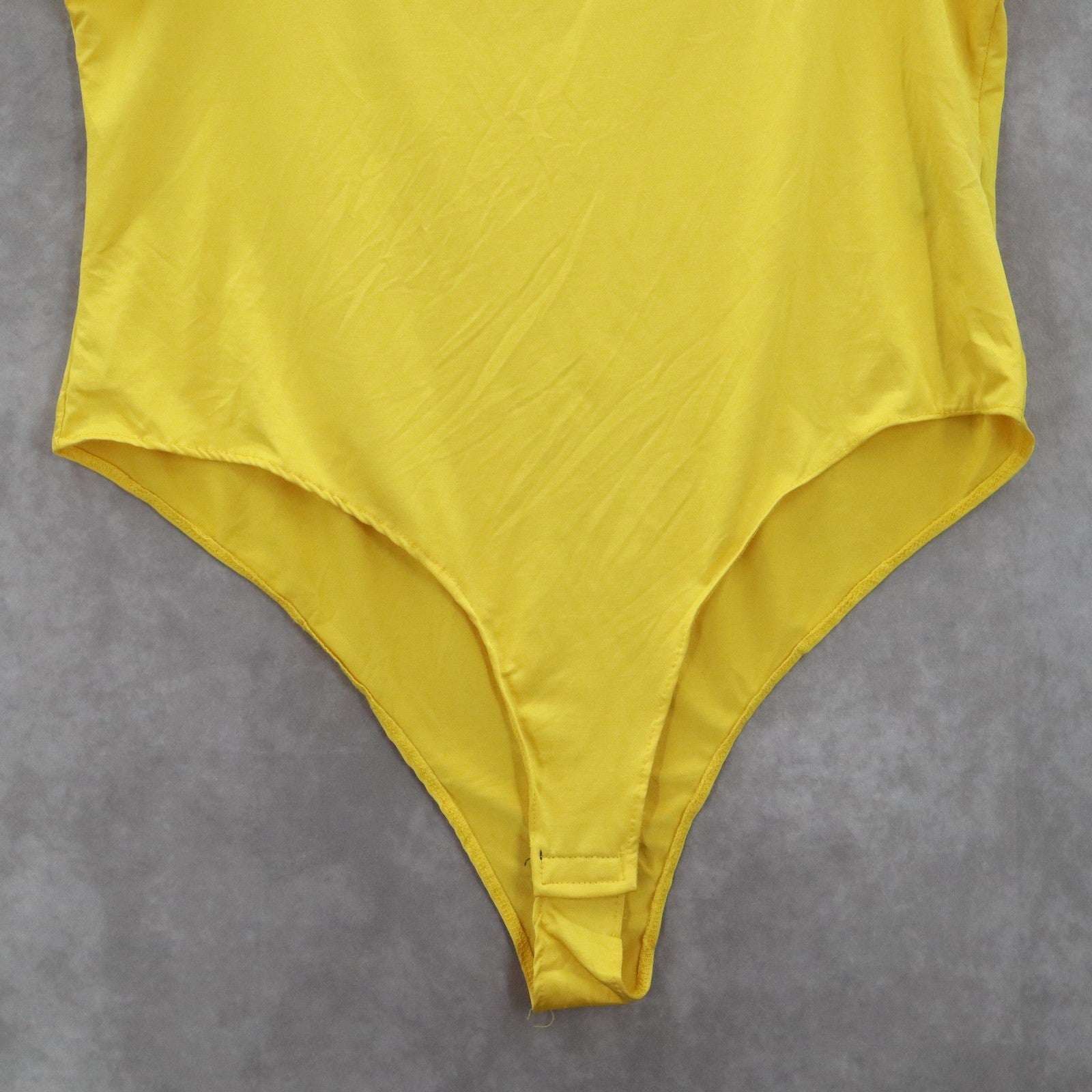 Rouge Collection Yellow Stretch Bodysuit Swim One Piece Bathing Suit Plus 3X
