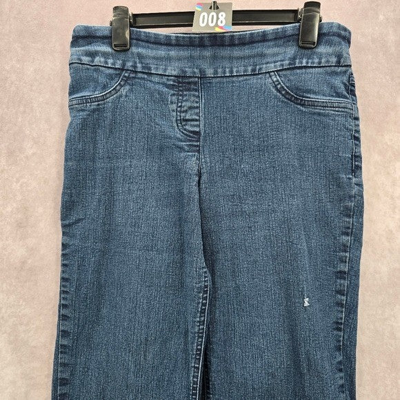 Westbound Straight Pull On Stretch Medium Blue Denim Pants Jeans 12 Short
