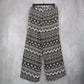 Adam Levine Back Geometric Wide Leg Boho Pull On Elastic Lounge Pants Medium