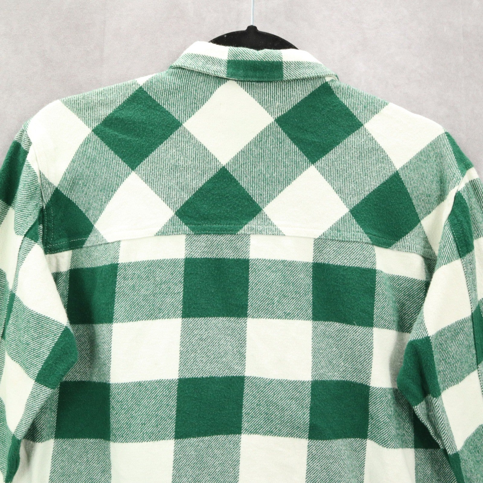 Zara Kids Green Flannel Plaid Long Sleeve Button Up Western Utility Shirt Small