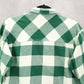 Zara Kids Green Flannel Plaid Long Sleeve Button Up Western Utility Shirt Small