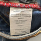 XOXO Blue Straight Bootcut Flare Gold Sequin Denim Jeans Pants 7/8