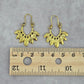 Gold Leaf Floral Dangle Hoop Hook Boho Retro Earrings Fashion Jewelry JB2-6