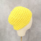 Yellow Cable Knit Y2k Vintage Handmade Cozy Winter Beanie Cap Hat