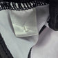 Black Dot Crisscross Belt Tie Padded Swim Sports Bra Beach Bikini Top L Large