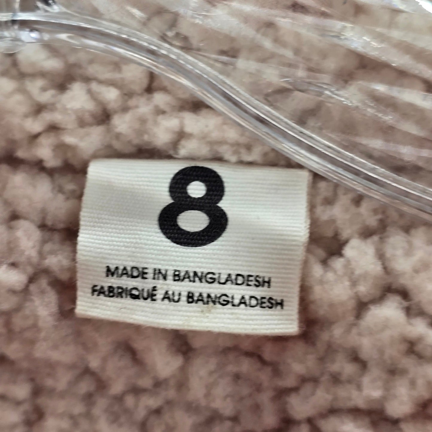 Crazy 8 Red Hood Fleece Sherpa Zip Cotton Pea Coat Jacket Girls Youth S Small