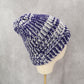 Purple Cable Knit Y2K Vintage Hippy Unisex Cottage Boho Bucket Beanie Cap Hat