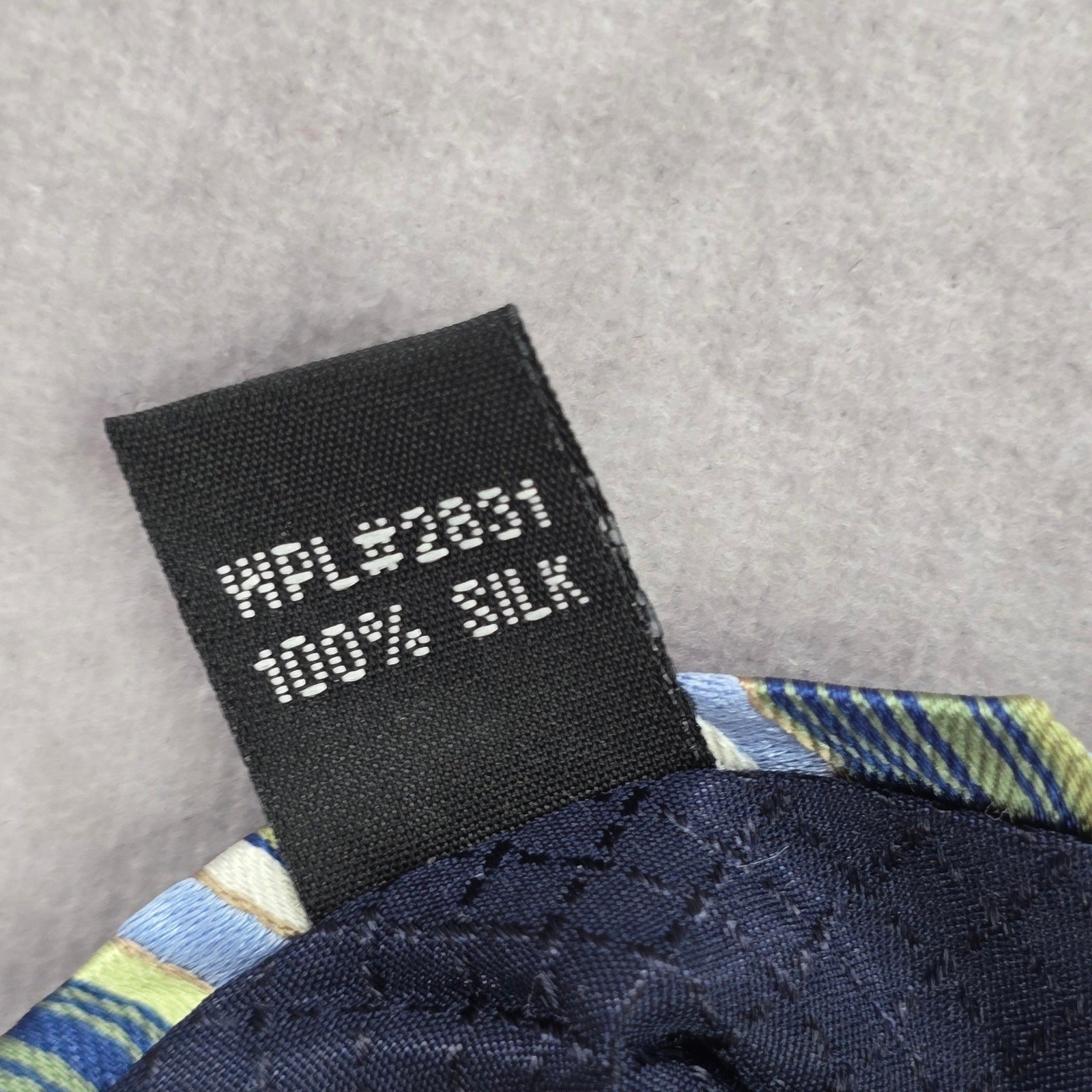 Stafford Blue Green Stripe Repp Geometric Executive Silk Neck Tie Men's