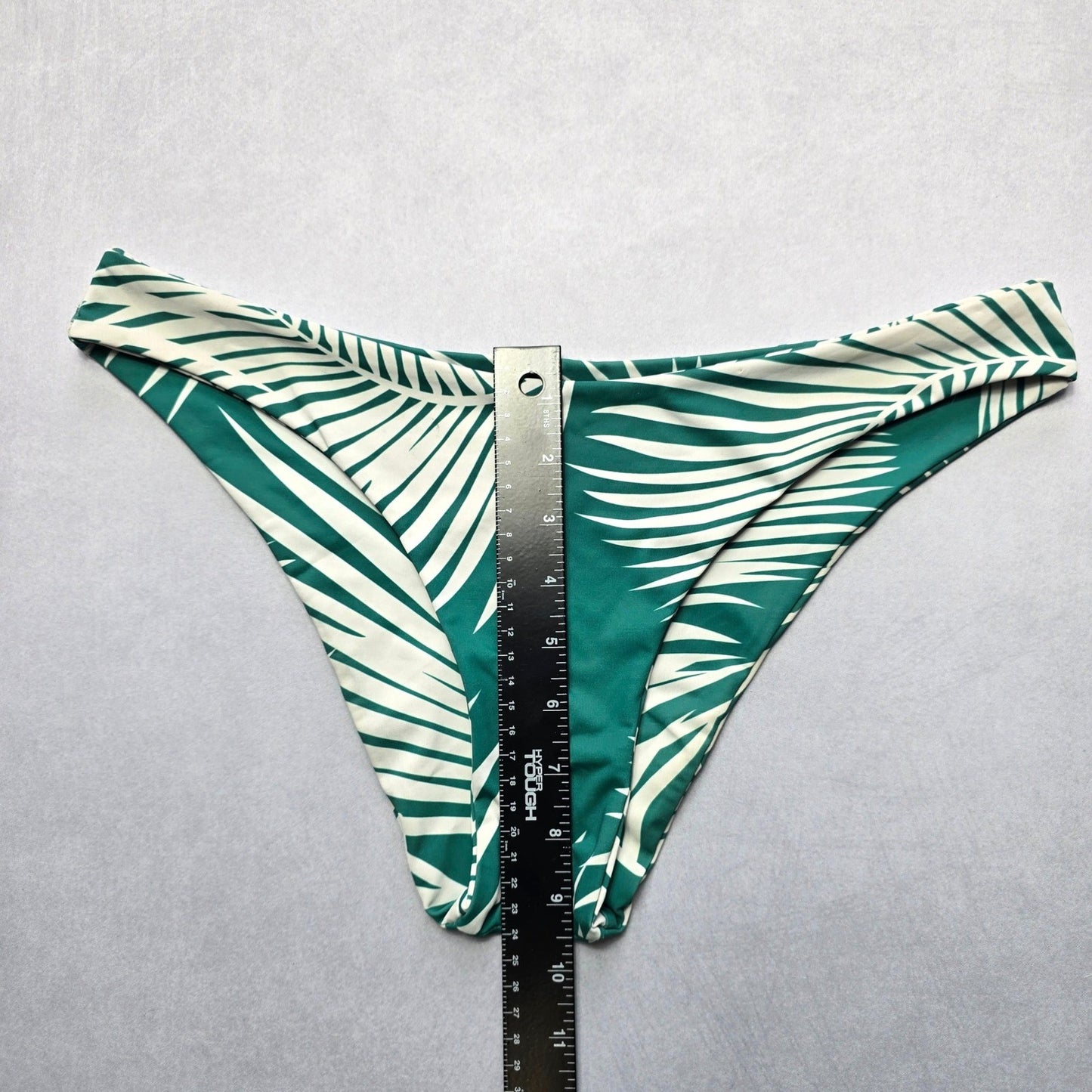 Green Leaf Tropical Swim Beach Cheeky Flirty Boho Bikini Bottom L Large