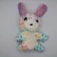 Colorful Bunny Plush Toy Stuffed Animal Soft Rainbow Pastel Sparkle Ears 9"
