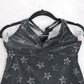 Converse One Star Black Star Halter Tie Beach Boho Fun Swim Tankini Top S Small