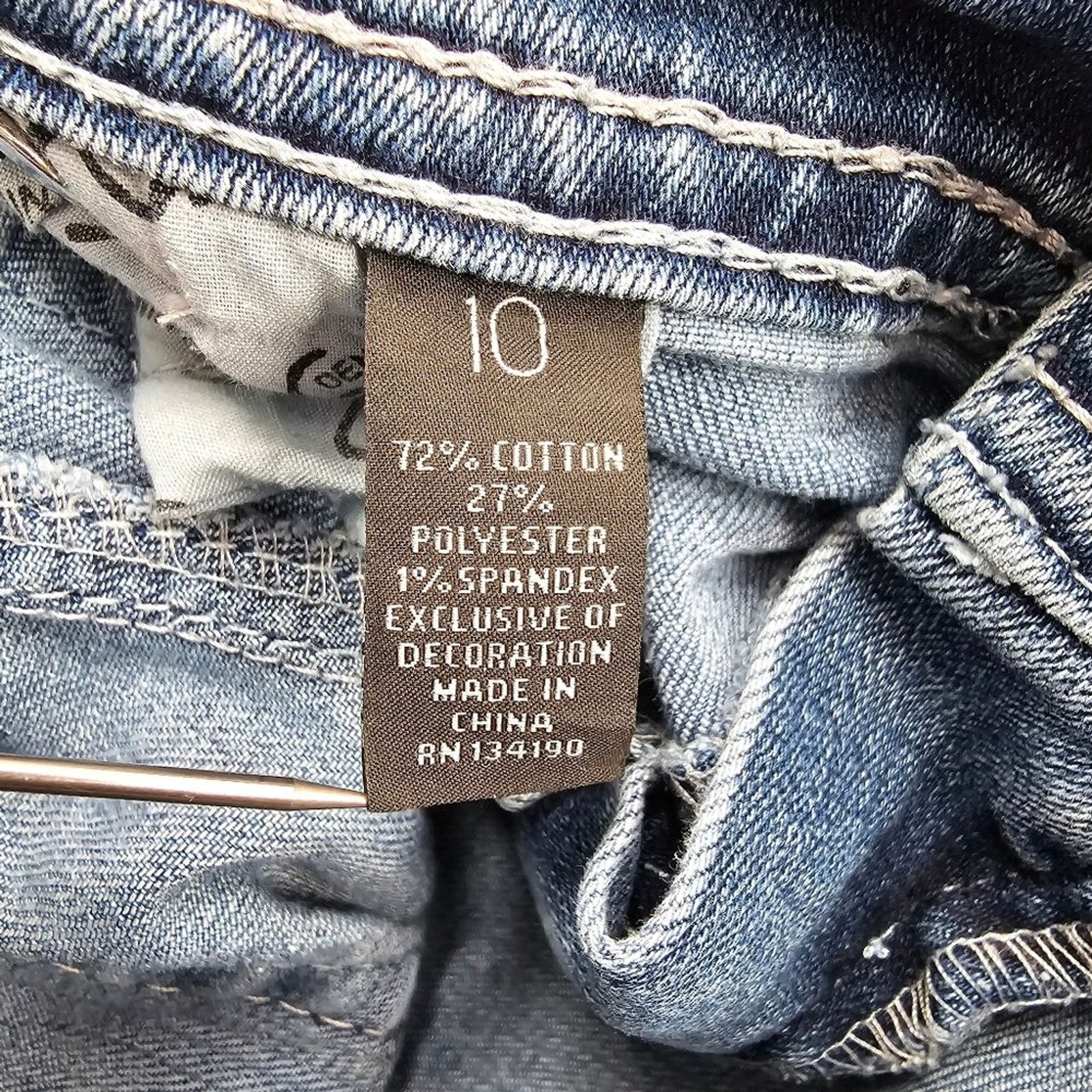 Ink Denim Blue Jeans Pants Size 10