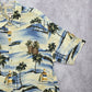 Campia Moda Beach Palm Tropical Surf Island Vintage Relax Hawaiian Shirt L