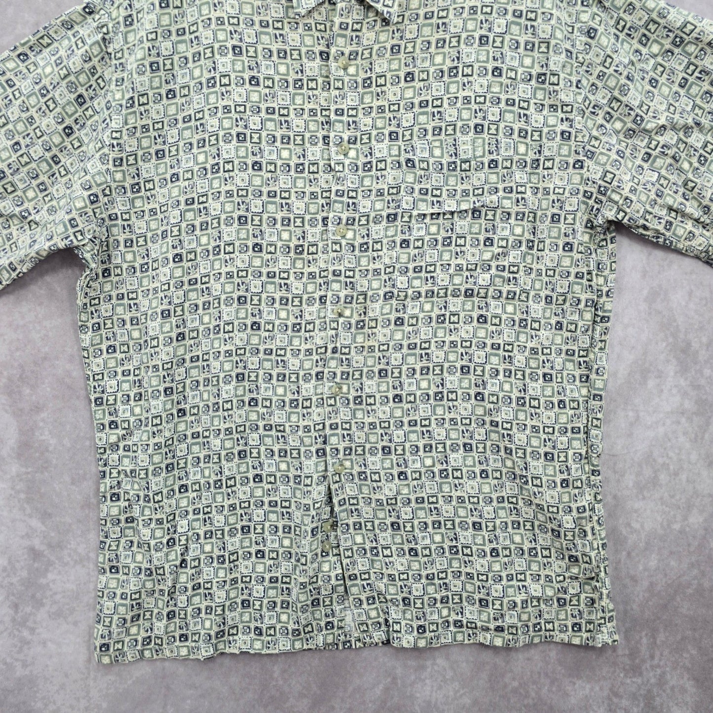 Campia Moda Beach Palm Tropical Surf Island Vintage Relax Hawaiian Shirt Large