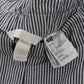 H&M Blue Stripe Wide Leg Boho Pull On Pleated Straight Preppy Trousers Pant 8