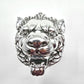 Silver Metallic Lion Head Wall Art Aluminum Mount Plaque Hanging Home Decor