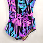 Slimsuit Purple Tropical One Piece Bathing Suit Swimwear Swimsuit Medium Size 10