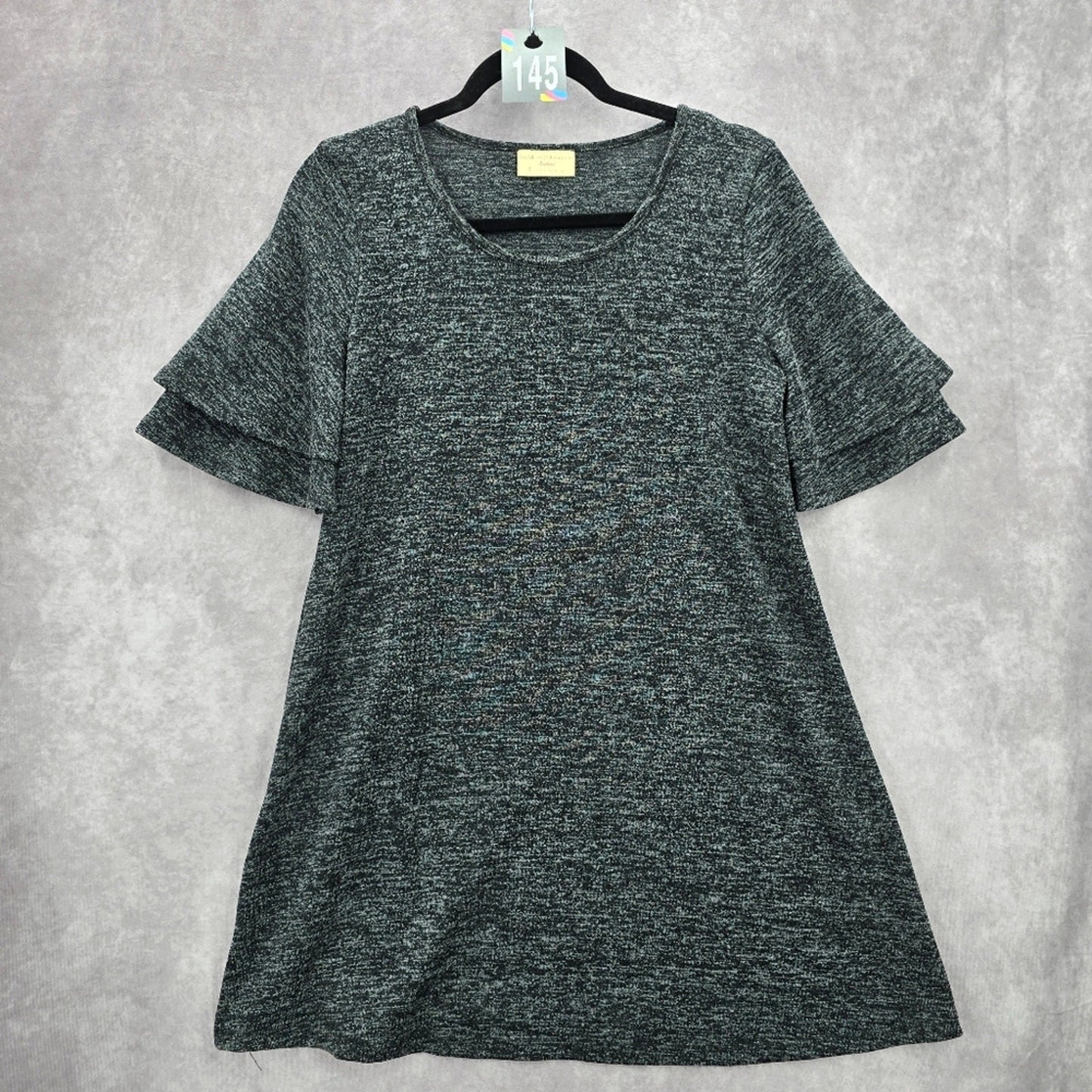 Bobbie Brooks Gray Fir Flare Chic Business Boho Y2K Casual Dress Small