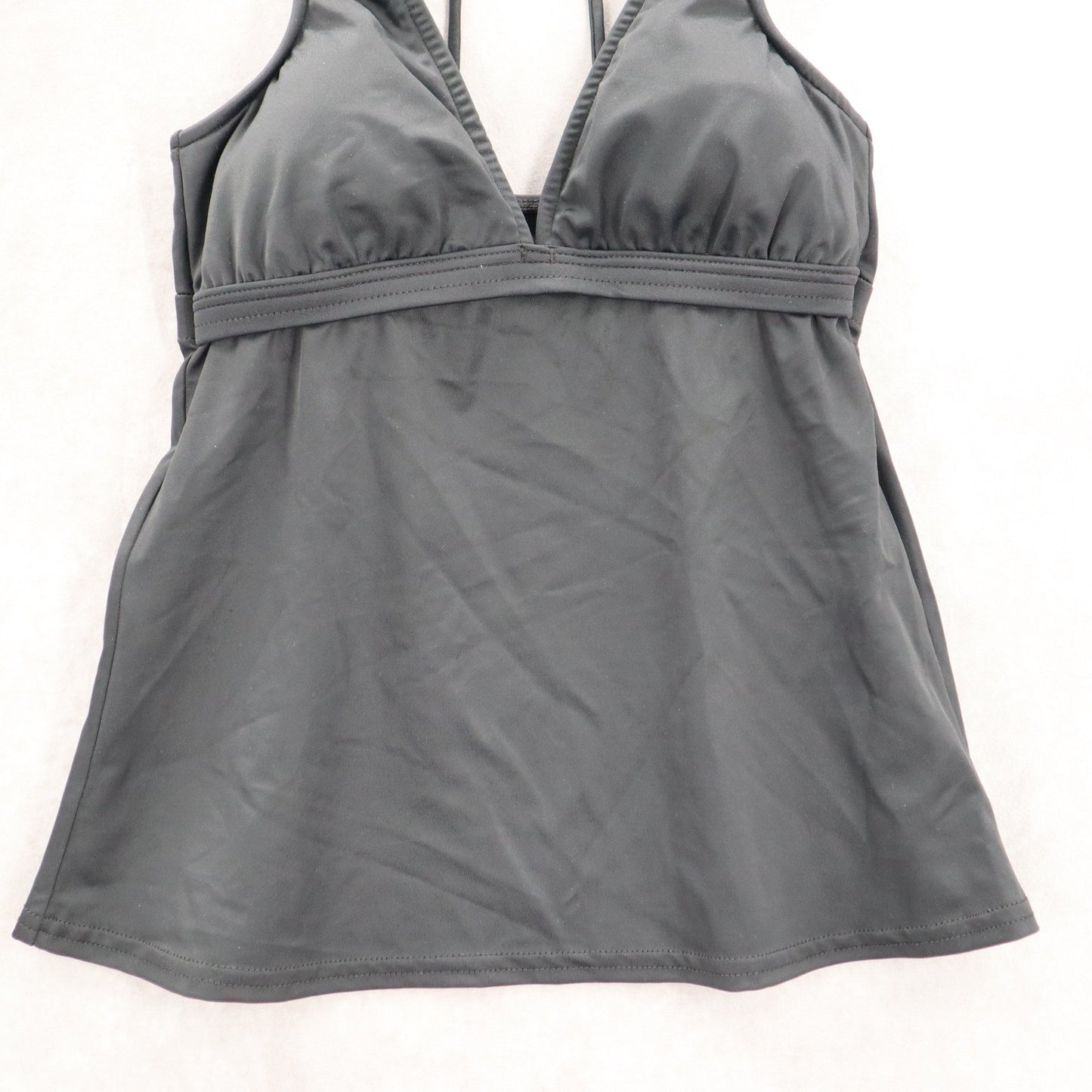 Venus Black Padded Halter Strap Swim Racerback Beach Tank Tankini Top S Small 6