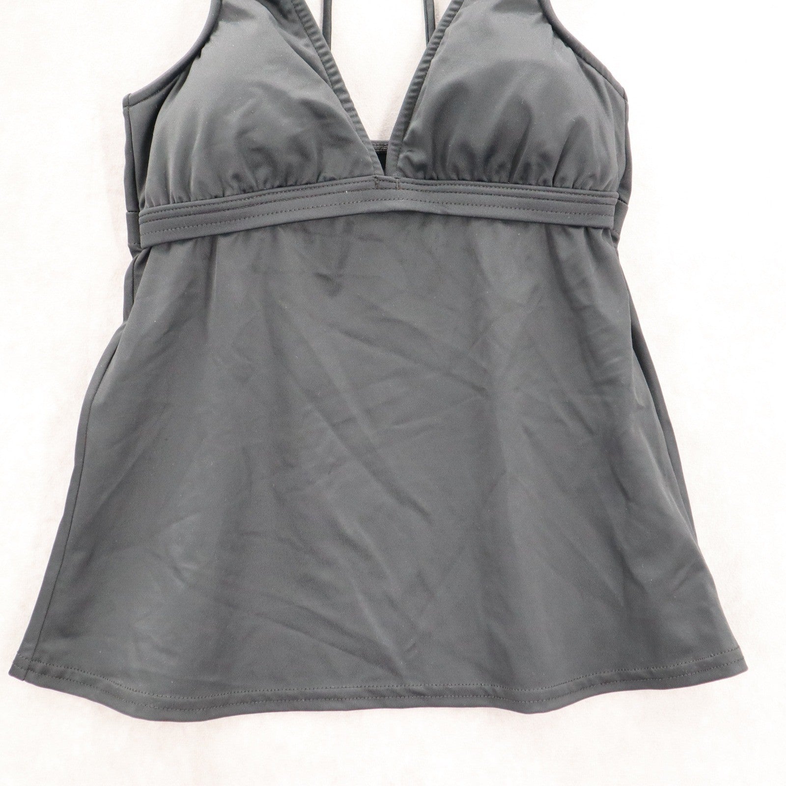 Venus Black Padded Halter Strap Swim Racerback Beach Tank Tankini Top S Small 6
