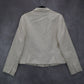 Banana Republic White Ecru Formal Clover Check Cotton Suit Coat Jacket Blazer 10