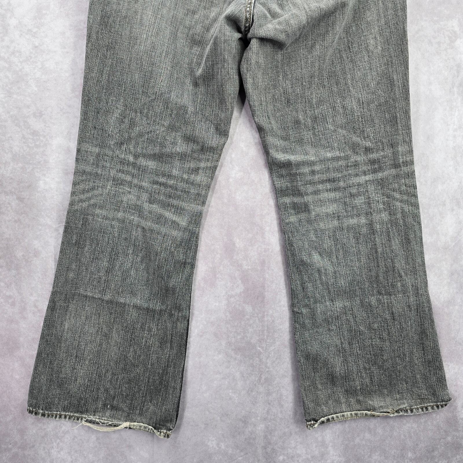 Banana Republic Gray Straight Denim Jeans Pants Vintage Distressed Cotton 36x30