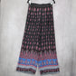 Twenty Six Black Floral Wide Leg Boho Pull On Comfy Trousers Pants M Medium