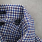 Tommy Hilfiger Blue Plaid Button Down Cotton Dress Slim Fit Shirt Mens Large