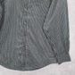 Cats Eye Black Stripe Button Down Long Sleeve Work Casual Dress Shirt Mens L