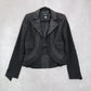 Arden B Black Tuxedo Peak Formal Cocktail Wedding Coat Jacket Blazer Medium