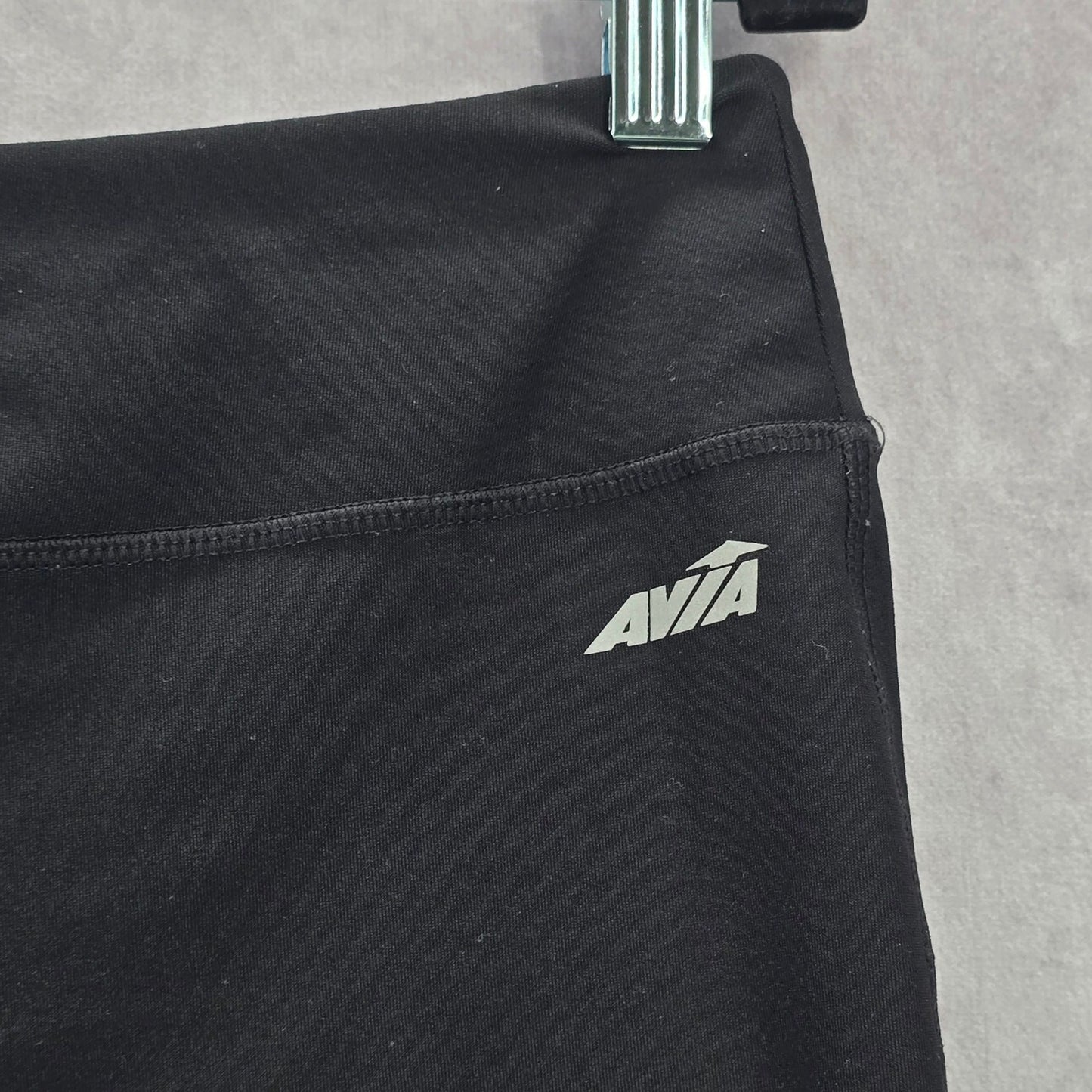Avia Black Pull On Athletic Stretch Compression Yoga Running Shorts L Large