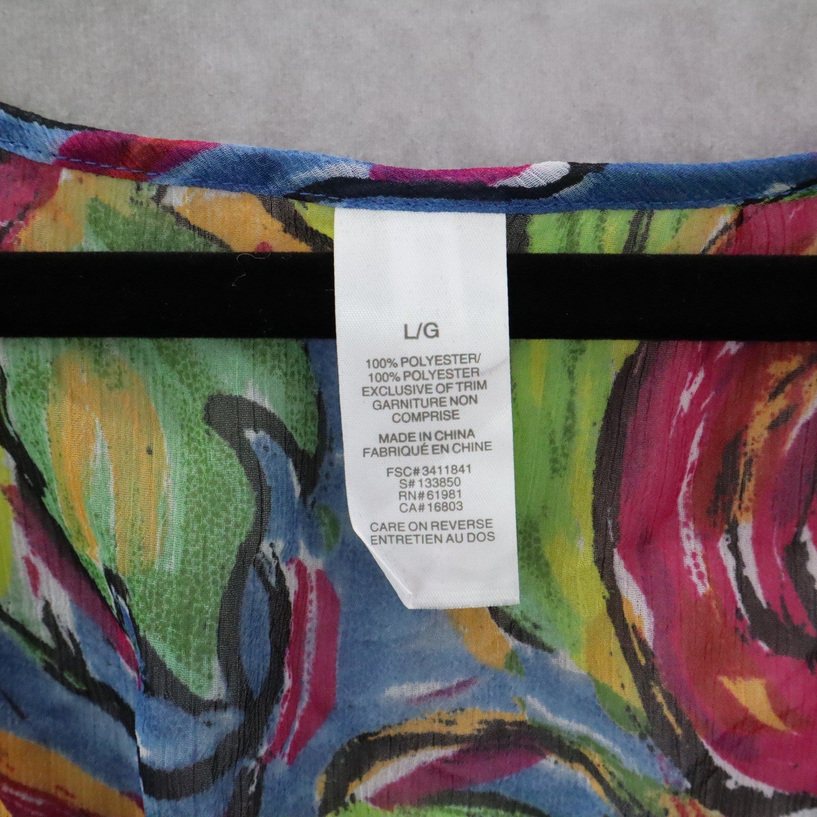 Boho Floral Swirl Sheer Festival Beach VTG Colorful Tunic Cover Up Dress L Large