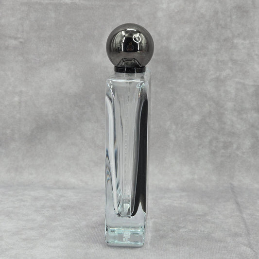 Afnan 9PM 3.4 FL Oz 100 ML Black Gray Clear Empty Collector Glass Bottle Only