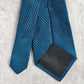 Croft & Barrow Blue Stripe Geometric Executive 100% Silk Repp Neck Tie Men's