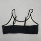 Black Padded Y2K Classic Pull On Swim Sports Bra Beach Bikini Top M Medium