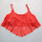 Mossimo Orange Eyelet Swim Sports Bra Beach Bralette Bikini Top L Large