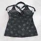 Converse One Star Black Star Halter Tie Beach Boho Fun Swim Tankini Top S Small