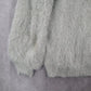 Easel Fuzzy Sweater Gray Shaggy Knit Pullover Cozy Grunge Y2K Softcore M Medium