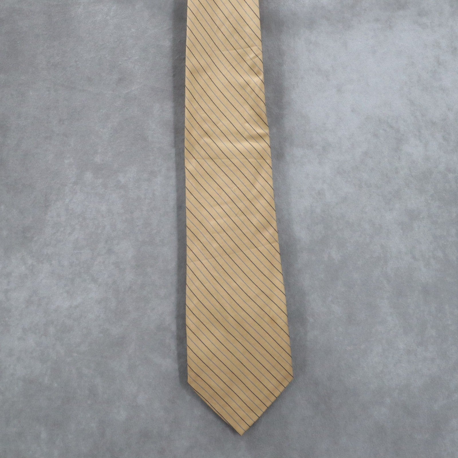 Claiborne Gold Stripes Executive Formal Business Silk Classic Men's Neck Tie